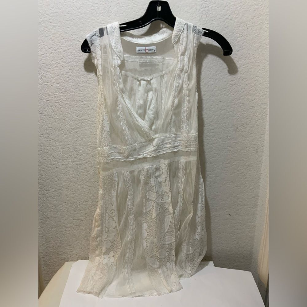 REBECCA BEESON white LACE TOP cover size 1